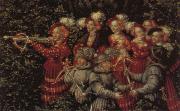 Details of The Stag Hunt Lucas Cranach
